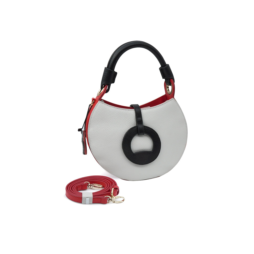 Ladies hand bag White & Red