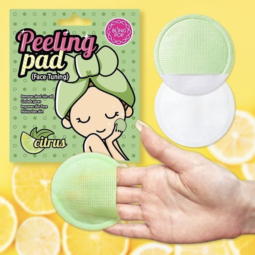 مناديل بلينج بوب تقشير وترطيب الوجه  - 5 قطع - Blingpop Citrus Face Tuning Peeling Pad