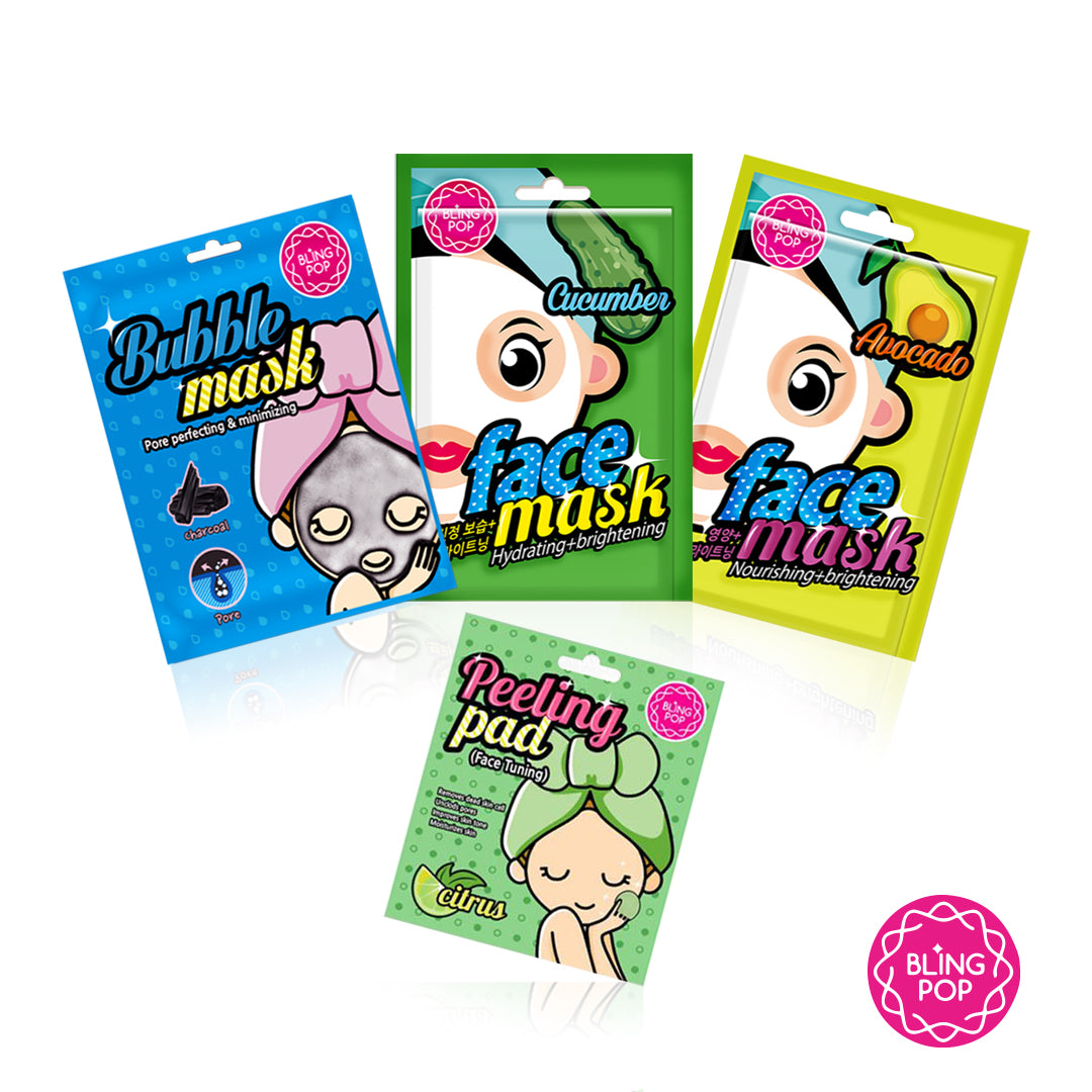 Bling Pop Mix Mask Set 3 - 4 Pcs