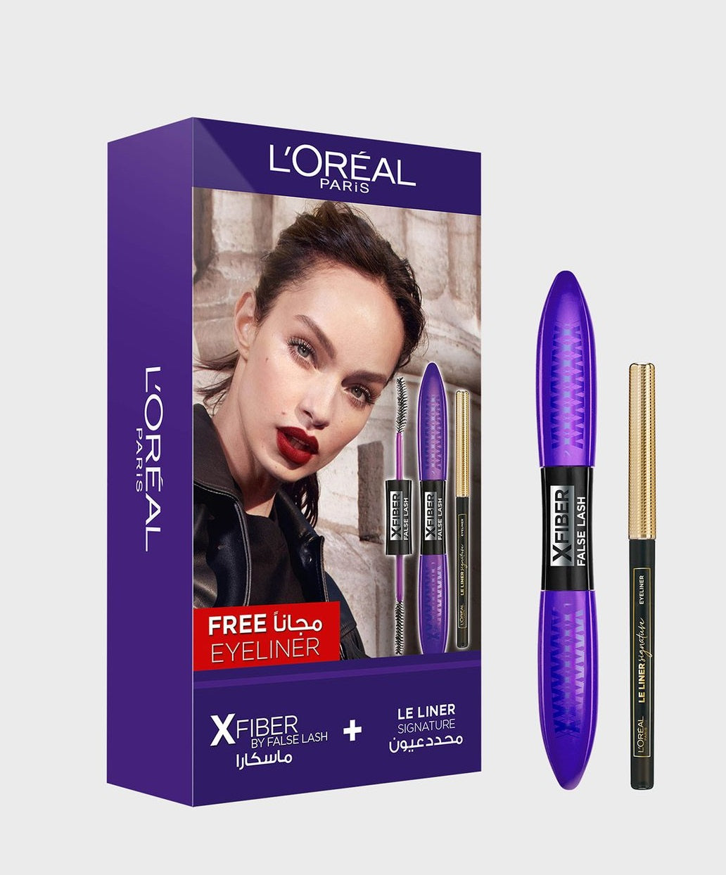 l'oréal باريس الماسكارا xfiber + بطانة -187693