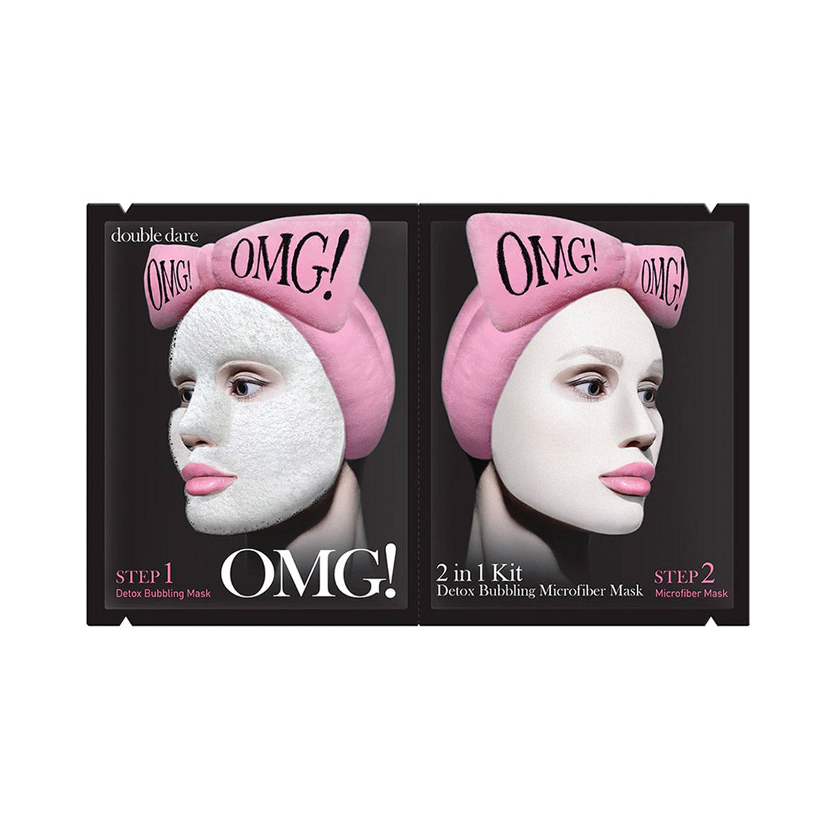 ماسك اوه إم جي ديتوكس بوبلينغ ميكروفيبر -  OMG! 2IN1 KIT Detox Bubbling Microfiber Mask