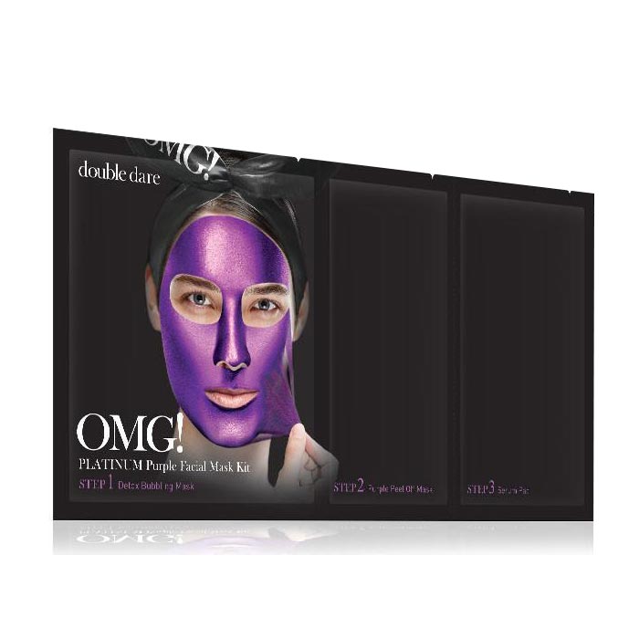 ماسك اوه إم جي بلاتينيوم بيربل 3 في 1 - OMG! PLATINUM PURPLE FACIAL MASK KIT