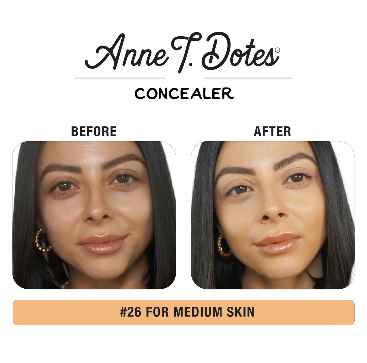 The Balm Anne T. Dote Concealer- Medium - كونسيلر وخافي للعيوب  ذا بالم  The Balm Anne T. Dotes Concealer – Medium أن تي دوتس درجة متوسط رقم 26