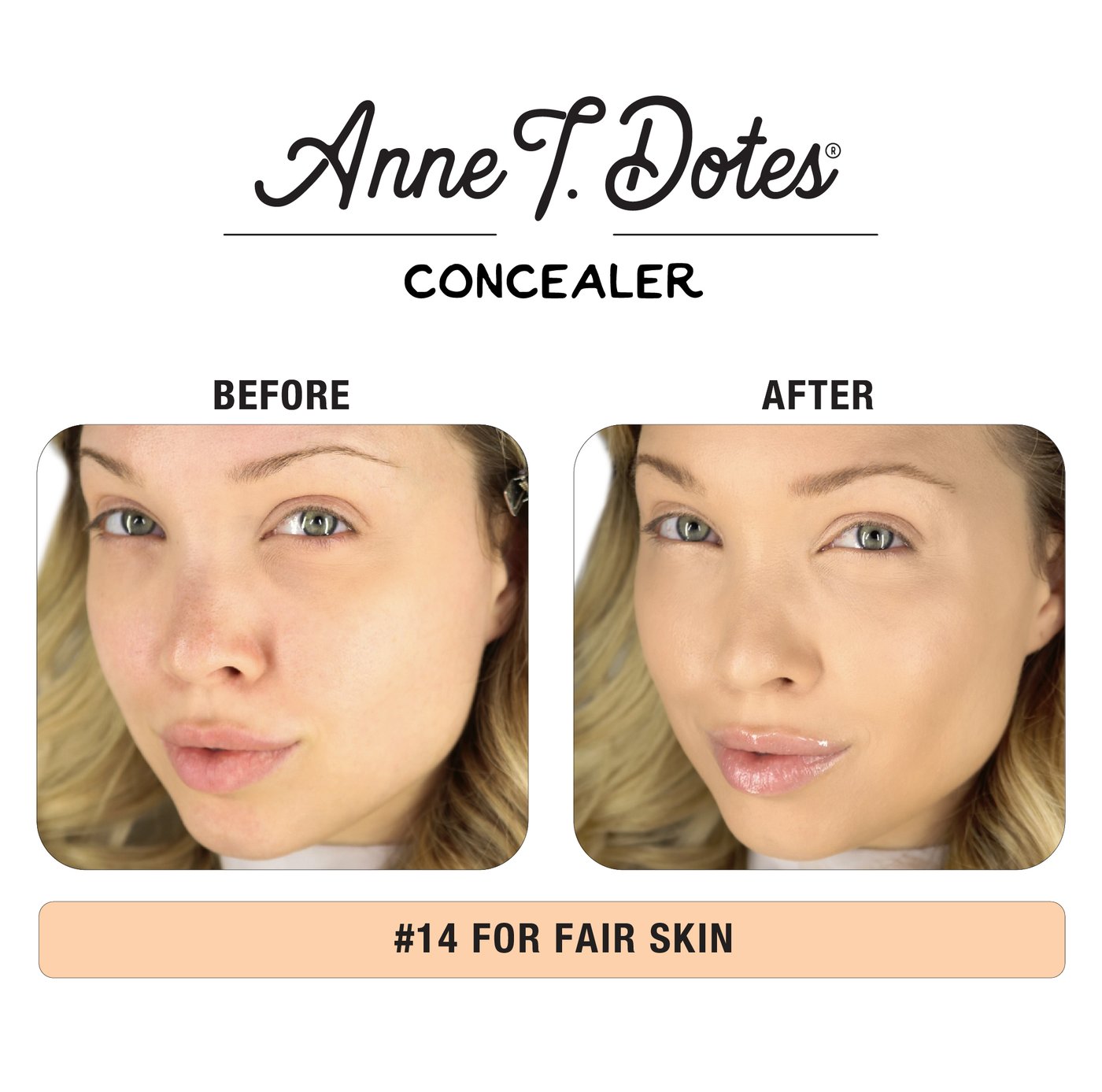 The Balm Anne T. Dotes Concealer - Light - كونسيلر وخافي للعيوب  ذا بالم  The Balm Anne T. Dotes Concealer - Light أن تي دوتس درجة فاتح رقم 14